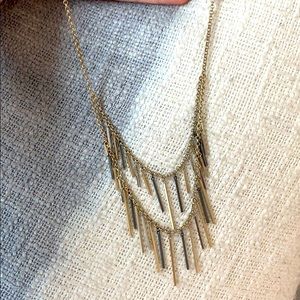 Double layer fringe necklace